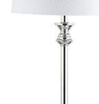 Set of Two 33" Silver Table Lamps With Drum Shades