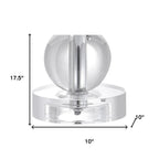 18" Clear Novelty Table Lamp With Drum Shade