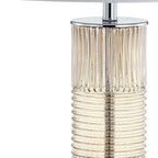 30" Clear Table Lamp With Drum Shade