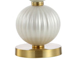 34" Gold Novelty Table Lamp With Globe Shade