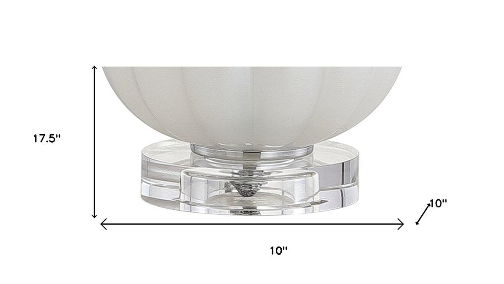 18" Clear Novelty Table Lamp With Drum Shade