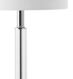 Set of Two 20" Clear Table Lamps With Drum Shades