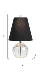 16" Clear Novelty Table Lamp With Empire Shade