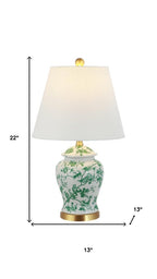 22" Gold Urn Table Lamp With Empire Shade