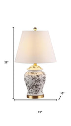 22" Gold Urn Table Lamp With Empire Shade