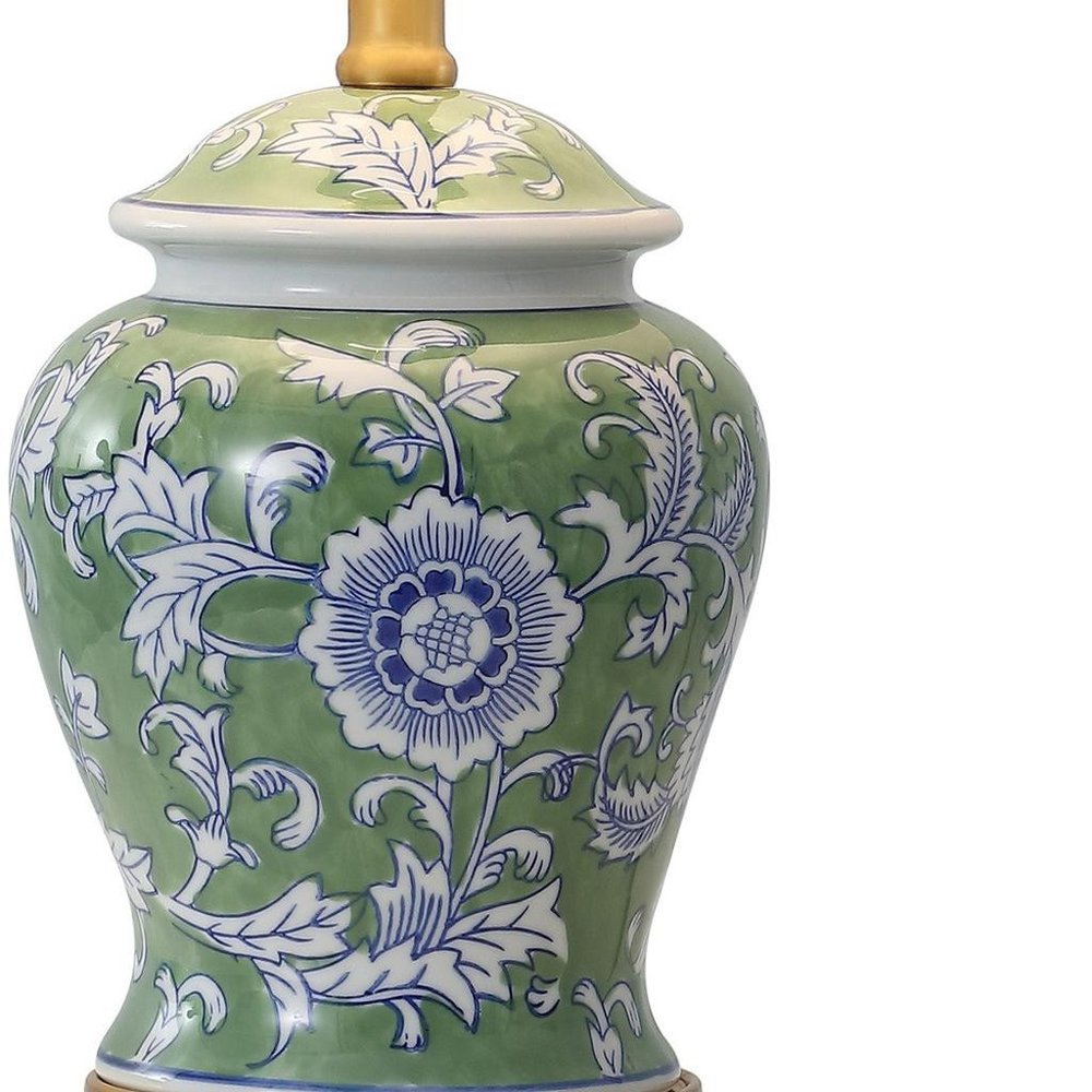 22" Gold Urn Table Lamp With Empire Shade
