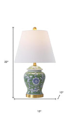 22" Gold Urn Table Lamp With Empire Shade