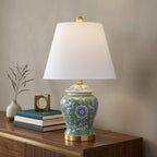 22" Gold Urn Table Lamp With Empire Shade