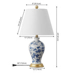 24" Gold Urn Table Lamp With Empire Shade