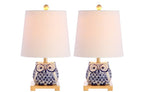 Set of Two 16" Gold Novelty Bedside Lamps With Empire Shades