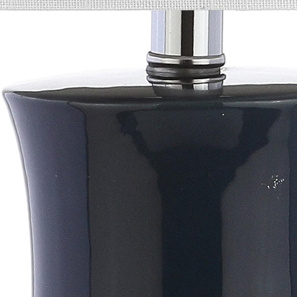 27" Clear Novelty Table Lamp With Drum Shade