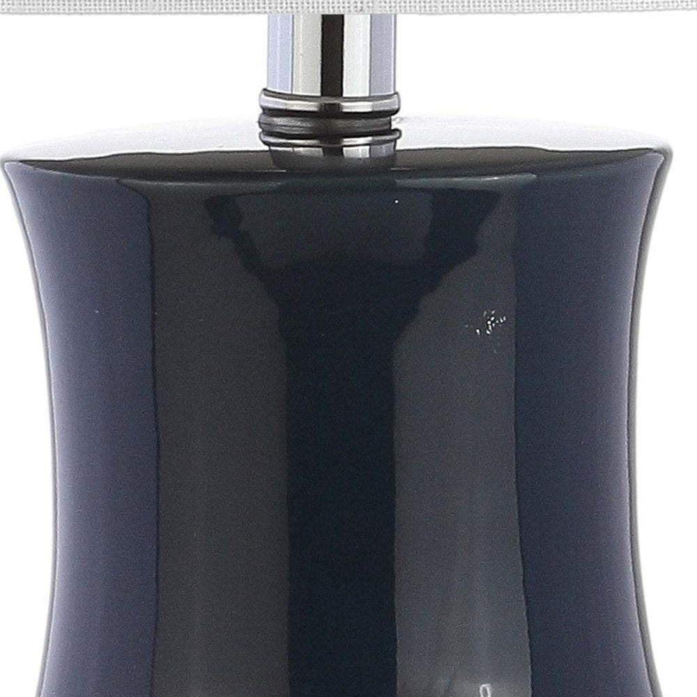 27" Clear Novelty Table Lamp With Drum Shade