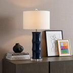 27" Clear Novelty Table Lamp With Drum Shade
