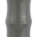27" Gray And Clear Gourd Bedside Lamp With Drum Shade