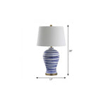29" Gold Novelty Table Lamp With Drum Shade