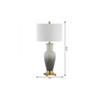 32" Gold Novelty Table Lamp With Drum Shade