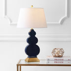 29" Gold Novelty Table Lamp With Drum Shade