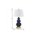 29" Gold Novelty Table Lamp With Drum Shade