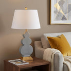 29" Gold Novelty Table Lamp With Drum Shade