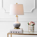 25" Gold Novelty Table Lamp With Drum Shade