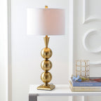 33" Gold Novelty Table Lamp With Drum Shade