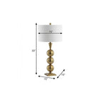 33" Gold Novelty Table Lamp With Drum Shade