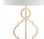 31" White Novelty Table Lamp With Drum Shade