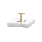 31" White Novelty Table Lamp With Drum Shade