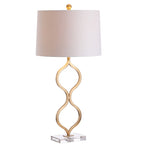 32" Clear Novelty Table Lamp With Drum Shade