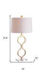 32" Clear Novelty Table Lamp With Drum Shade