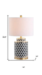 25" Gold Novelty Table Lamp With Globe Shade
