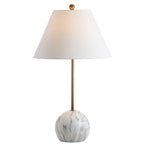 29" White Globe Table Lamp With Globe Shade