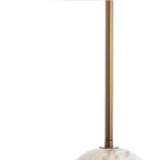 29" White Globe Table Lamp With Globe Shade