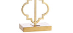 32" Gold Geometric Table Lamp With Shade