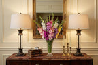 Set of Two 32" Bronze Novelty Table Lamps With Empire Shades