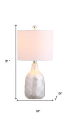 21" Pearl Novelty Table Lamp With Drum Shade