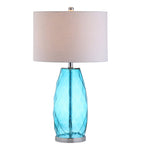 27" Silver Table Lamp With Drum Shade