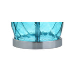 27" Silver Table Lamp With Drum Shade
