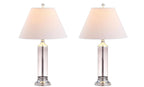 Set of Two 29" Silver Novelty Table Lamps With Empire Shades