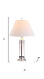 Set of Two 29" Silver Novelty Table Lamps With Empire Shades