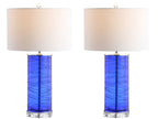 Set of Two 28" Clear Novelty Table Lamps With Globe Shades