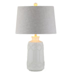 26" Cream Table Lamp With Drum Shade