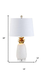23" Clear Novelty Table Lamp With Drum Shade