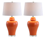 Set of Two 27" Clear Novelty Table Lamps With Globe Shades