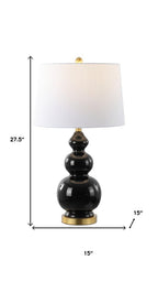 28" Gold Novelty Table Lamp With Drum Shade