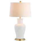 29" Gold Urn Table Lamp With Drum Shade