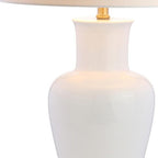 29" Gold Urn Table Lamp With Drum Shade