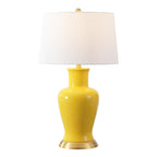 29" Gold Urn Bedside Lamp With Empire Shade