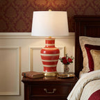 29" Gold Urn Table Lamp With Drum Shade