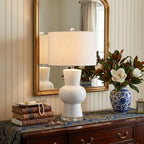 29" Clear Novelty Table Lamp With Drum Shade